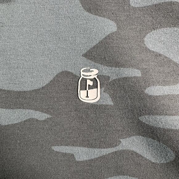 Moonshine Polo Shirt Mens XL Gray Green Camo Stretch Performance Golf Vented - Picture 10 of 12